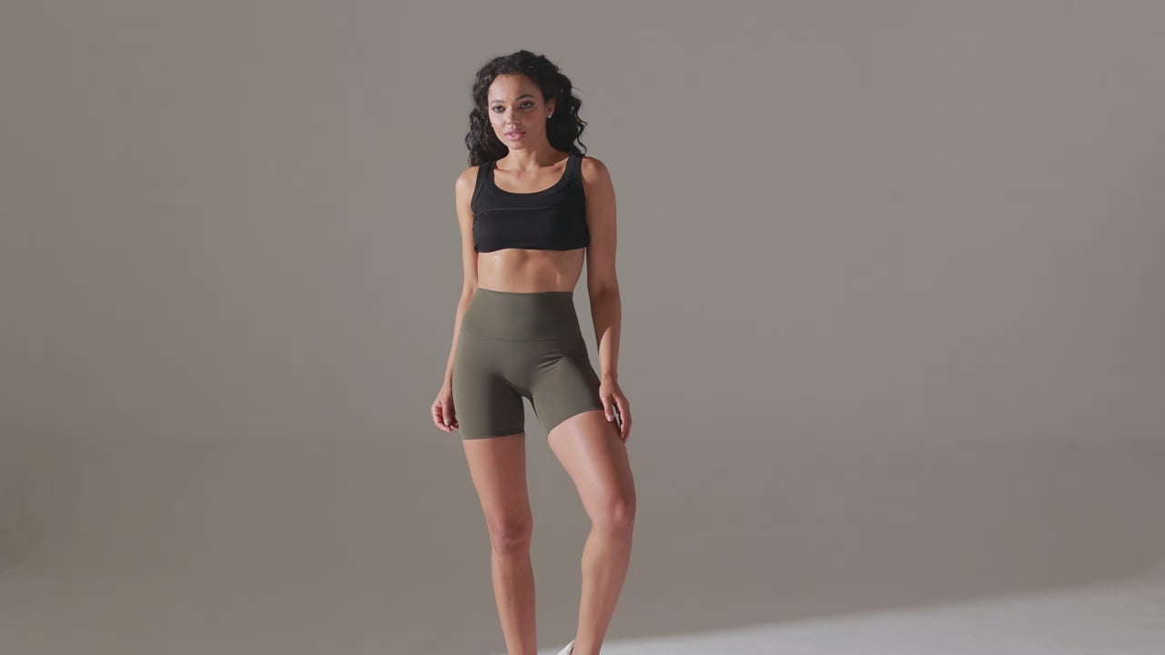 Shorts feminino fitness esportivo cintura alta