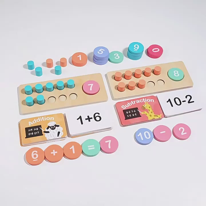 Jogo montessori decomposição matemática para crianças de 3-6 anos