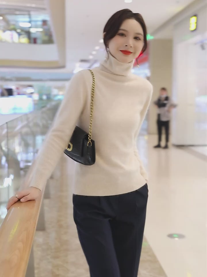 Blusa Caxemira feminina gola alta