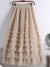 Saia Longa de Tule em Camadas Plissada Cintura Alta Feminina Boho Chic - Cuidarte Integral