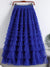 Saia Longa de Tule em Camadas Plissada Cintura Alta Feminina Boho Chic - Cuidarte Integral