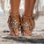 Sandália Feminina Boho com Franja e Conchas – Estilo Hippie Chic Retrô - Cuidarte Integral