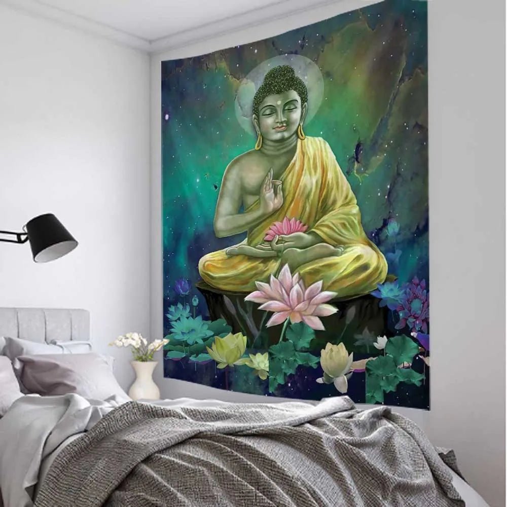 Tapeçaria indiana decorativa Buda meditativo - Cuidarte Integral