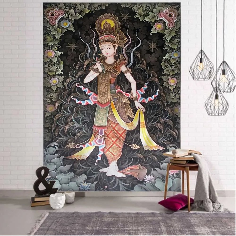 Tapeçaria indiana decorativa Buda meditativo - Cuidarte Integral