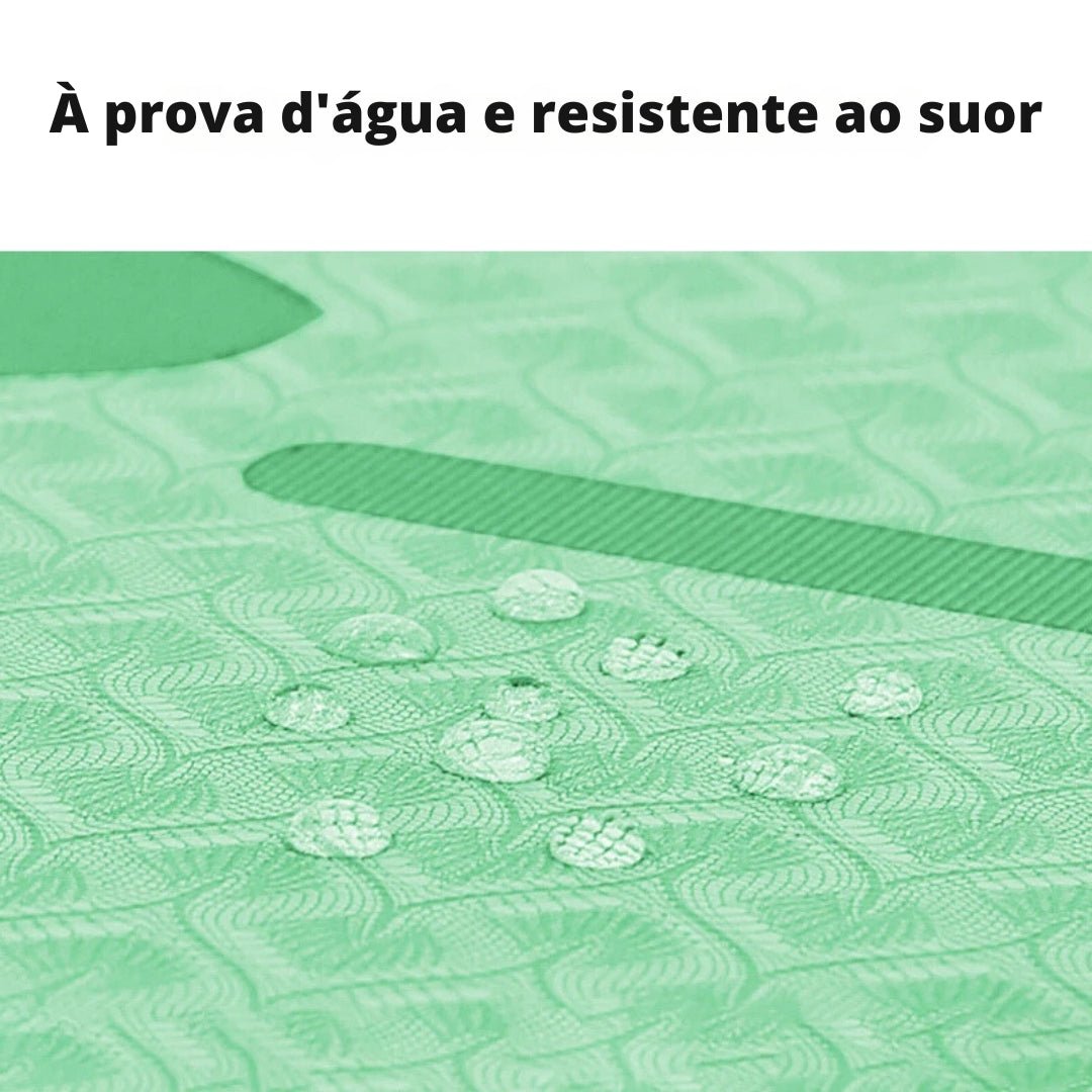 Tapete de yoga pilates fitness antiderrapante ecológico com alça de transporte - Cuidarte Integral