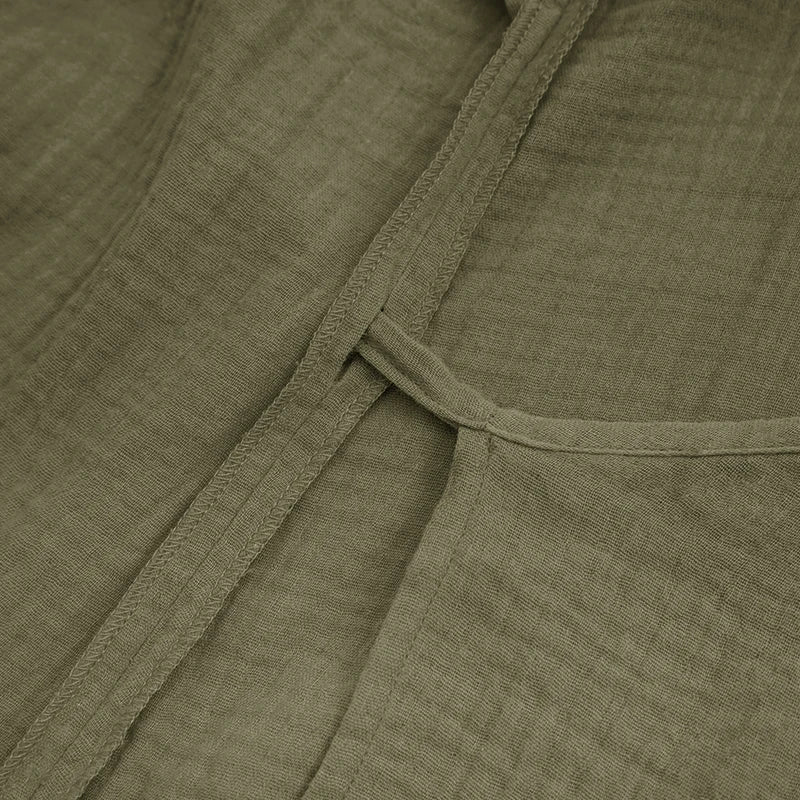 Vestido transpassado Feminino Boho Chic com cinto 100% algodão - Cuidarte Integral