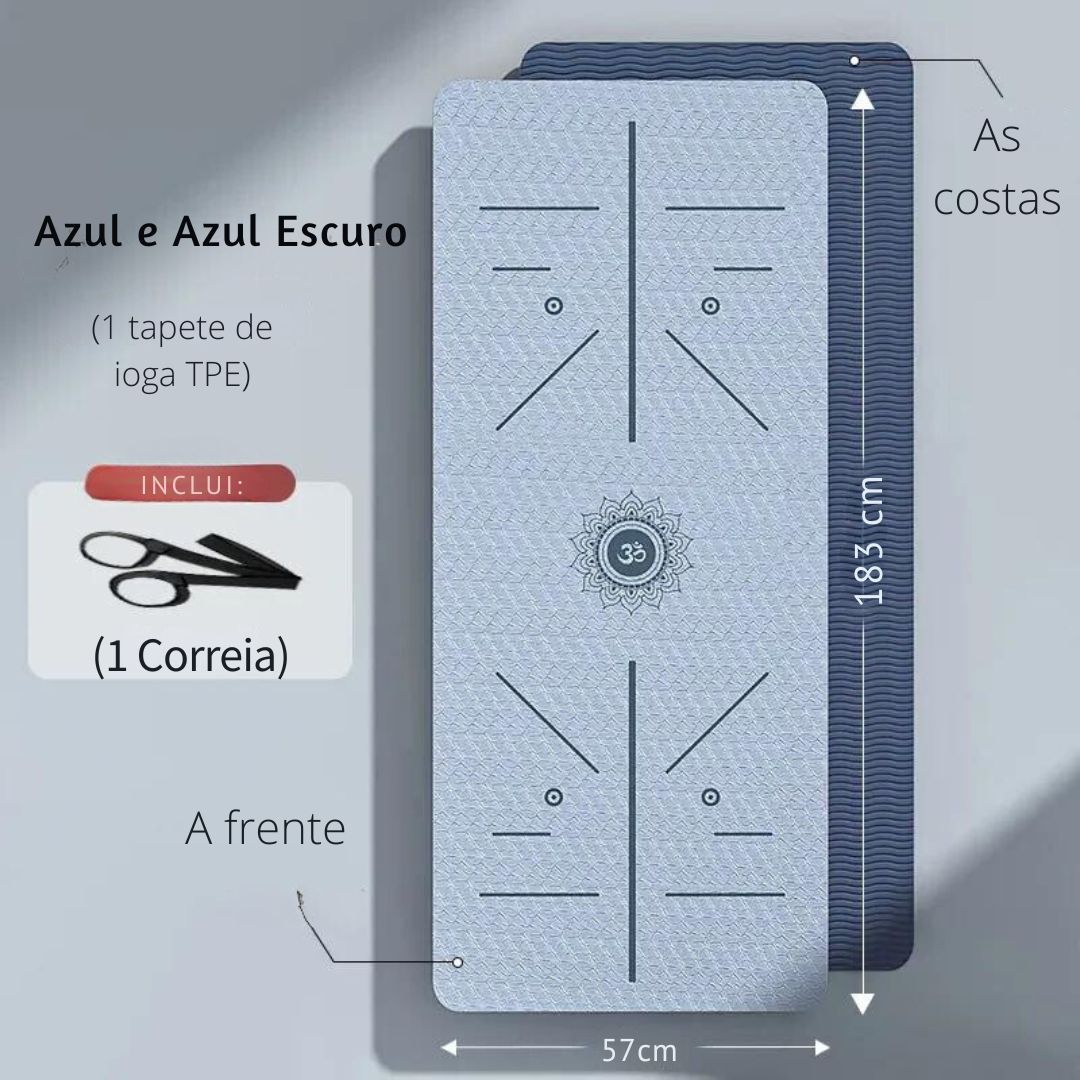 Yoga mat fitness e pilates antiderrapante de TPE - Cuidarte Integral