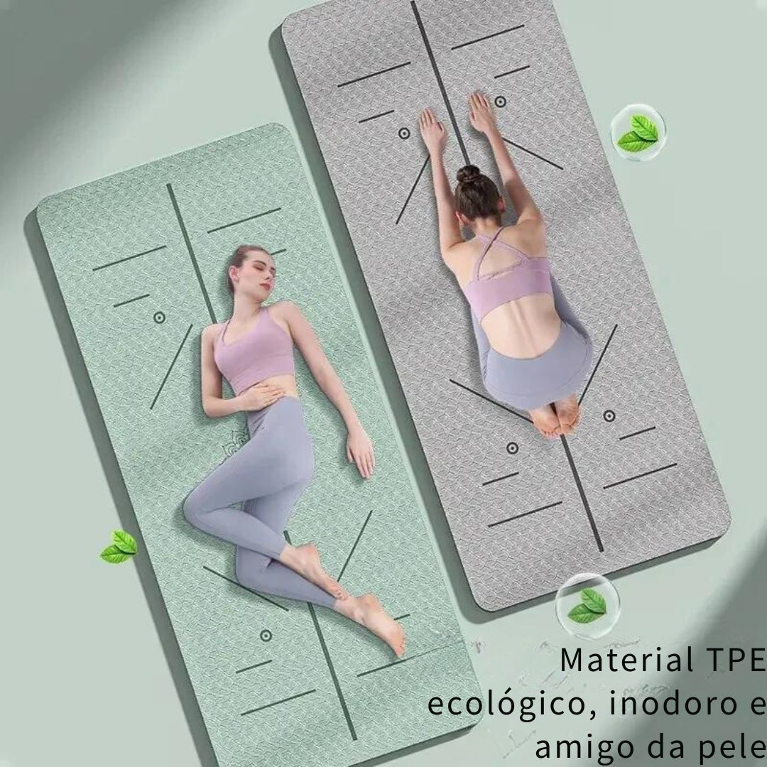 Yoga mat fitness e pilates antiderrapante de TPE - Cuidarte Integral