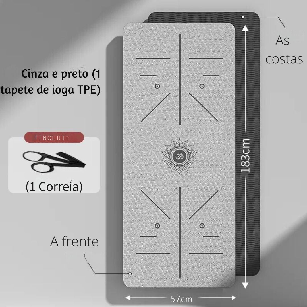 Yoga mat fitness e pilates antiderrapante de TPE - Cuidarte Integral