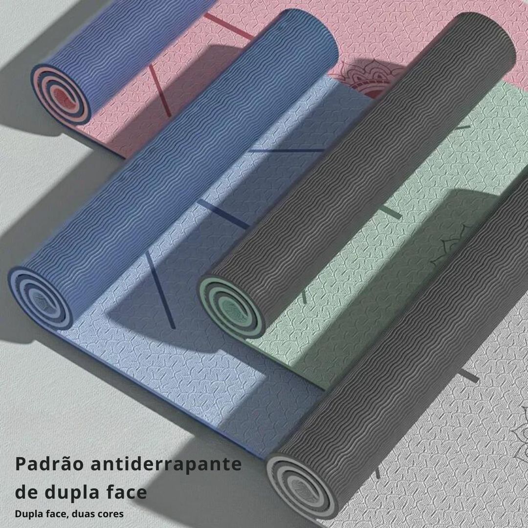 Yoga mat fitness e pilates antiderrapante de TPE - Cuidarte Integral