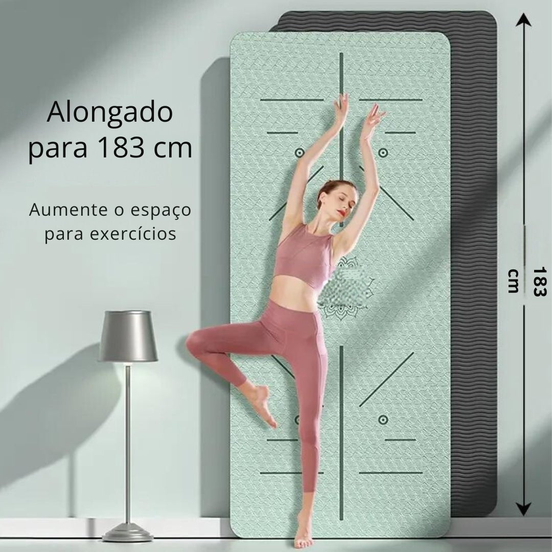 Yoga mat fitness e pilates antiderrapante de TPE - Cuidarte Integral