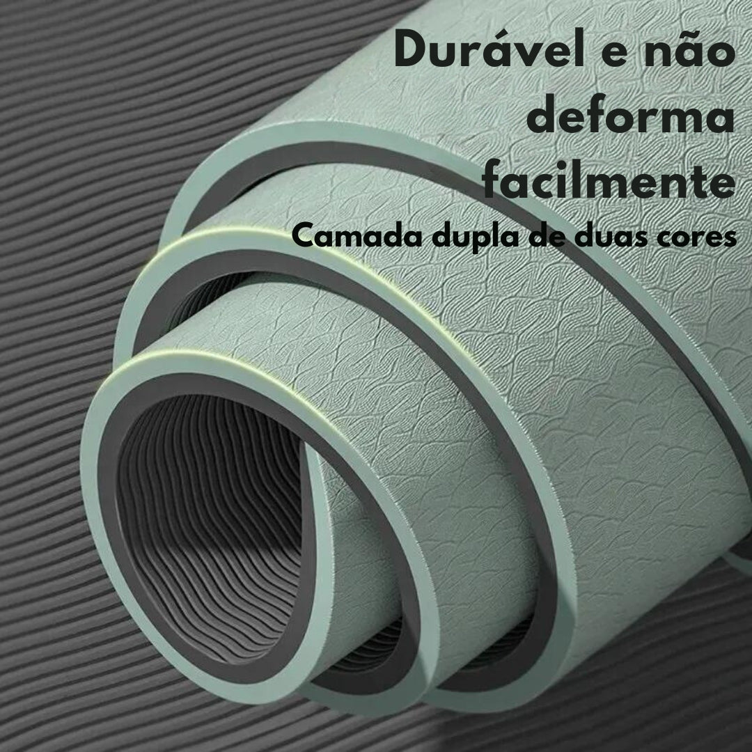 Yoga mat fitness e pilates antiderrapante de TPE - Cuidarte Integral